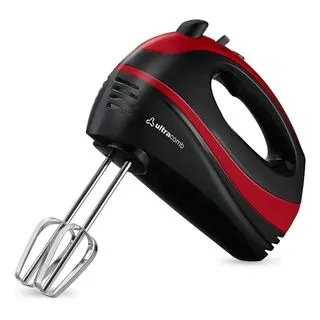 Batidora De Mano Ultracomb Bm-2608 Negra Y Roja