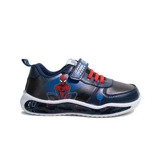 Zapatillas Footy Spiderman Negro/Azul Niños