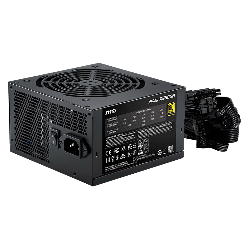 Fuente MSI MAG 650W 80 Plus Gold A650GN II