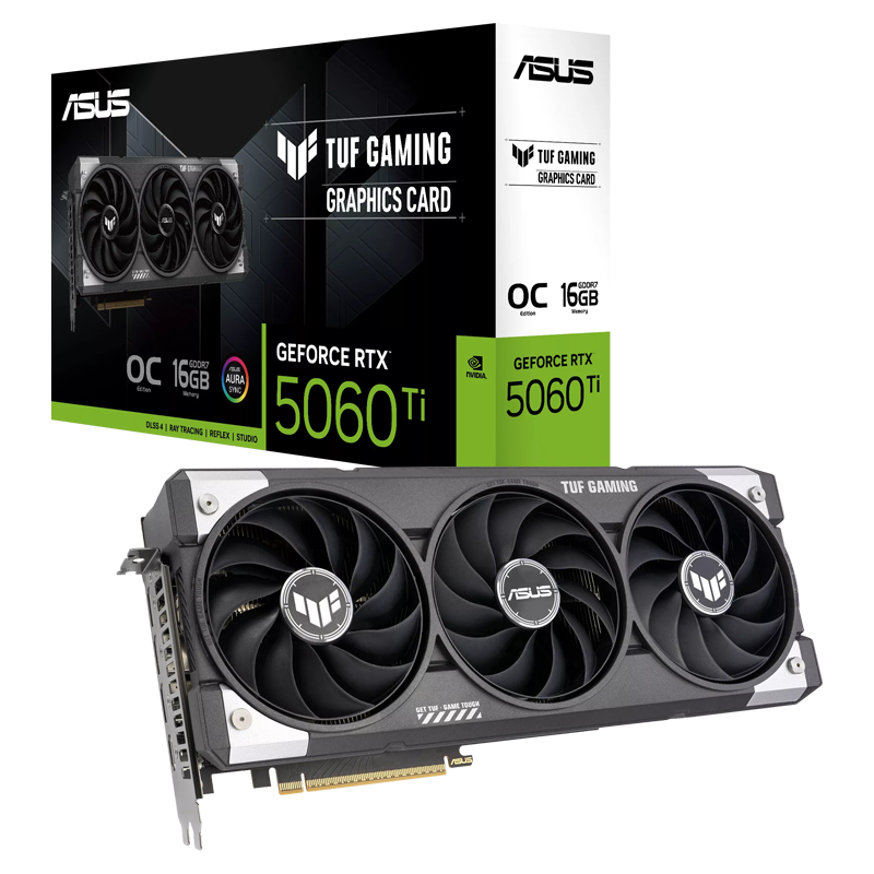 Placa de Video ASUS TUF GeForce RTX 5060 Ti Gaming OC 16GB
