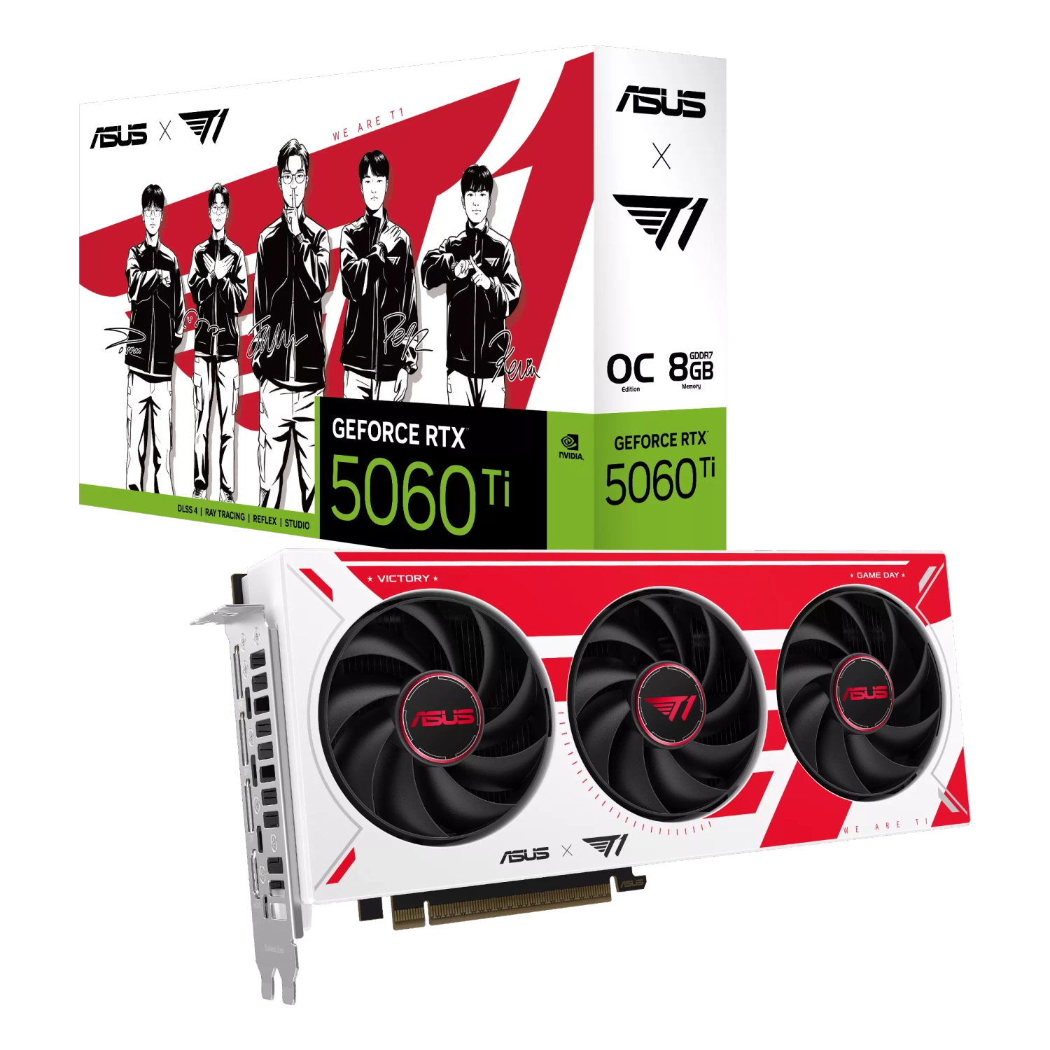Placa de Video ASUS T1 GeForce RTX 5060Ti OC 8GB Limited Edition