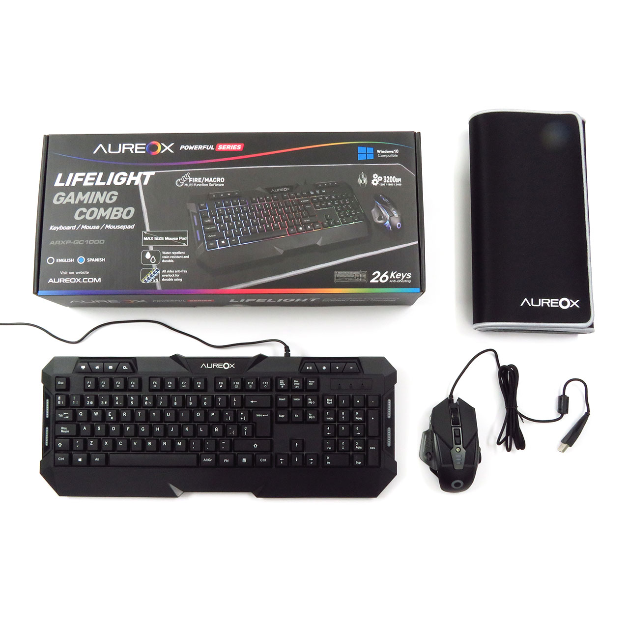 Teclado Aureox Y Mouse + Pad Lifelight Gaming Gc1000