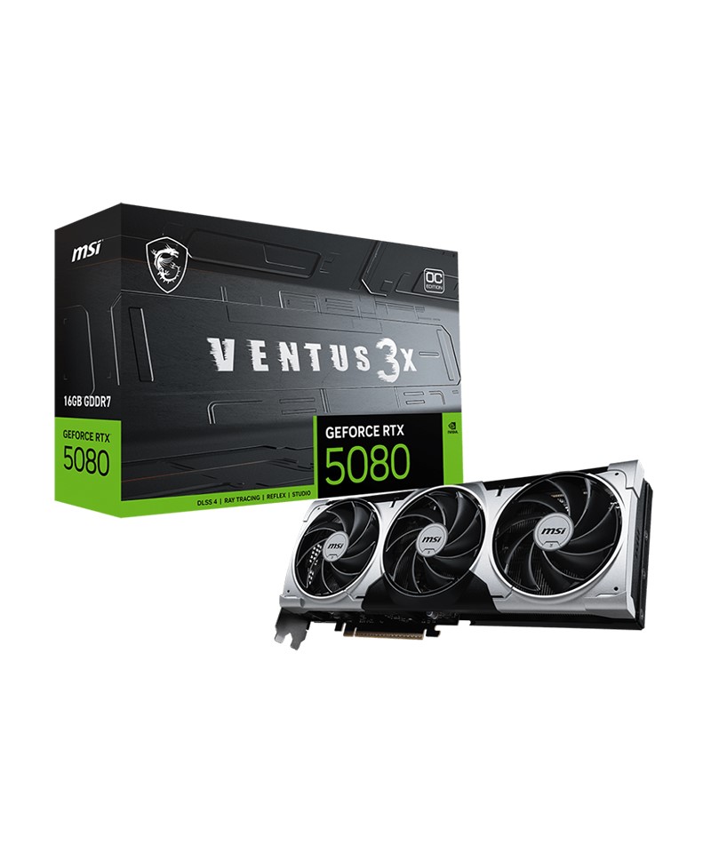 Placa de Video MSI GeForce RTX 5080 16GB GDDR7 VENTUS 3X OC
