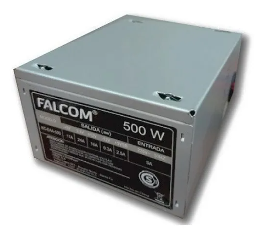 FUENTE 500W FALCOM KC-DAA-500 + CABLE POWER