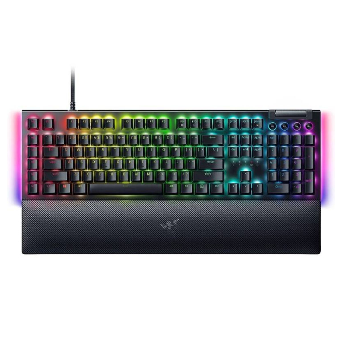 Teclado Mecánico Razer BlackWidow V4 Switches Verdes con Clic y Reposamuñecas Layout US