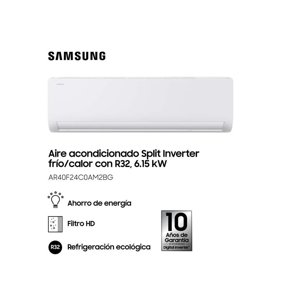 Aire Acondicionado Samsung 5289Frig (6150W) AR40F24C0AM2BG Frío/Calor Inverter