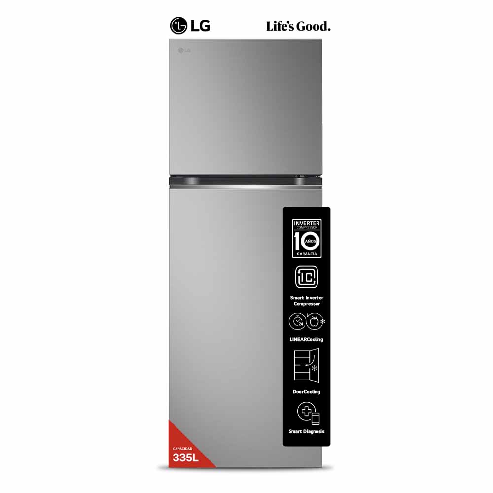 Heladera C/Freezer 335Lts LG VT34BPY DOOR COOLING Inverter Silver