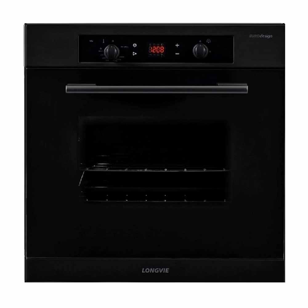 Horno de Empotrar a Gas 60CM Longvie H6900GT Digital Ventilación Tangencial + Grill Grafito