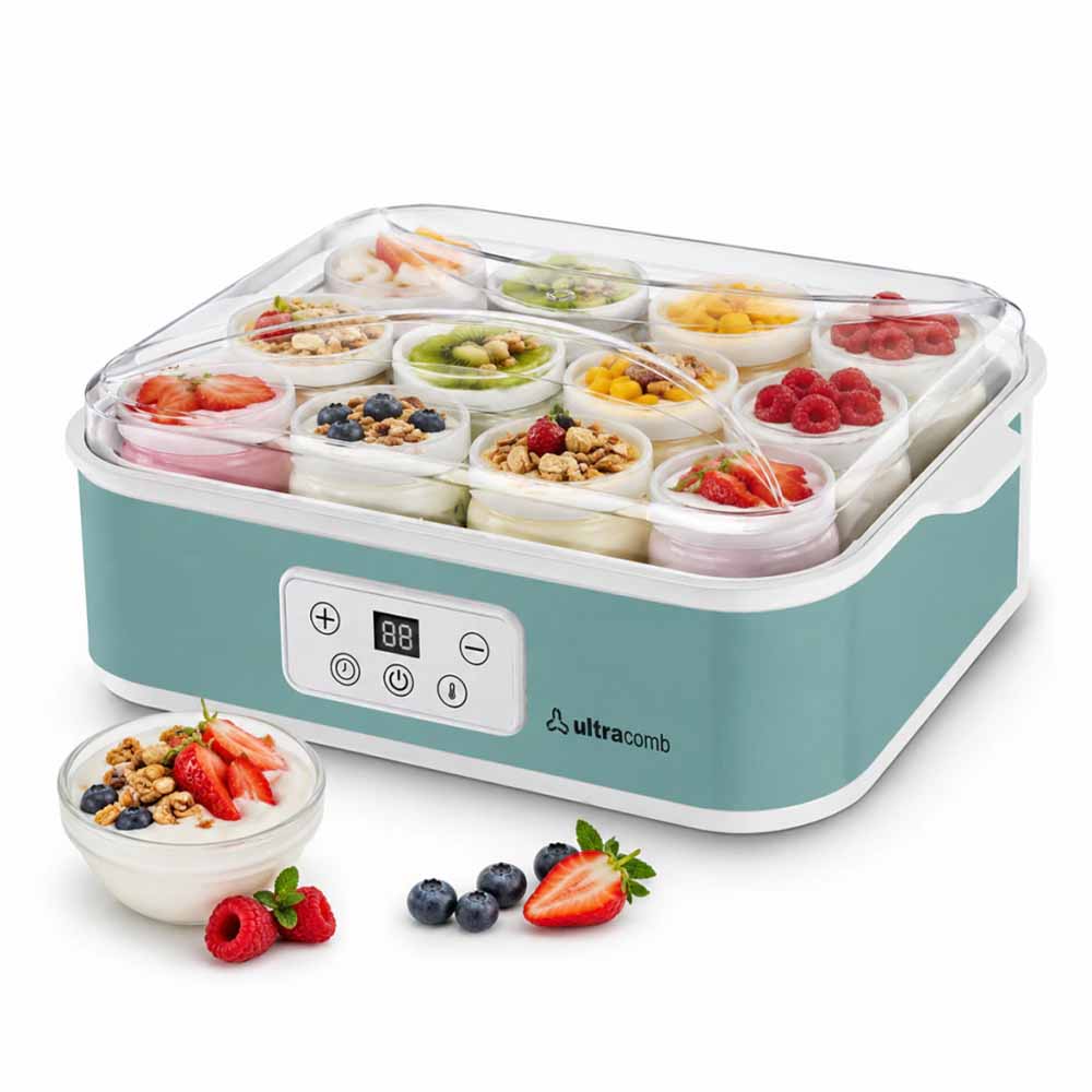 Yogurtera Digital 12 Frascos Ultracomb YG-2712 Verde