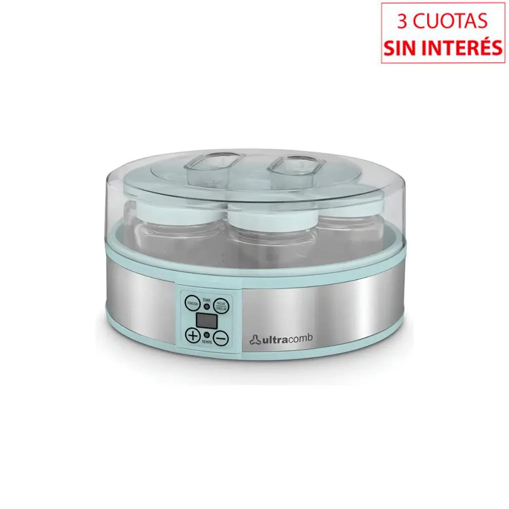 Yogurtera 7 Frascos Ultracomb YG-2707 Timer Digital Verde