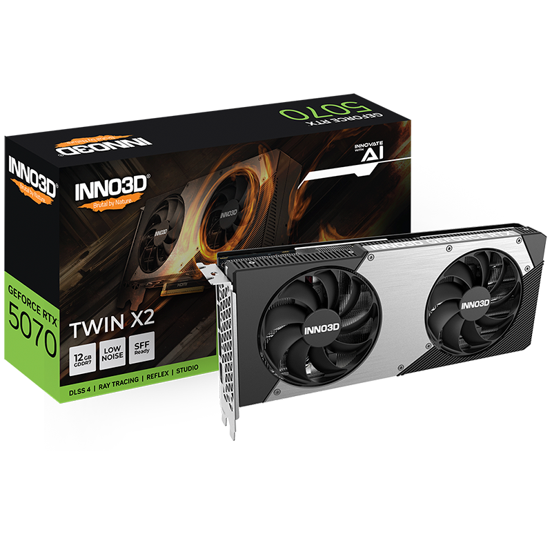 Placa de Video INNO3D GeForce RTX 5070 Twin X2 12GB