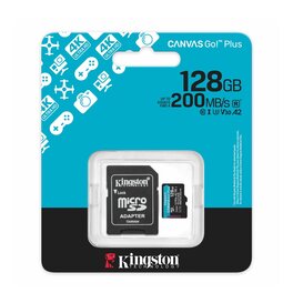 Memoria Micro SD Kingston 128Gb Canvas Go Plus C/Adaptador 200Mb/s
