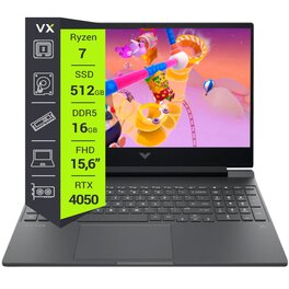 Notebook HP Victus 15-FB3093DX Ryzen 7 7445HS 16GB 512GB RTX 4050 15.6" W11 Mica Silver
